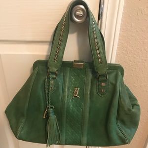L.A.M.B. Leather satchel handbag